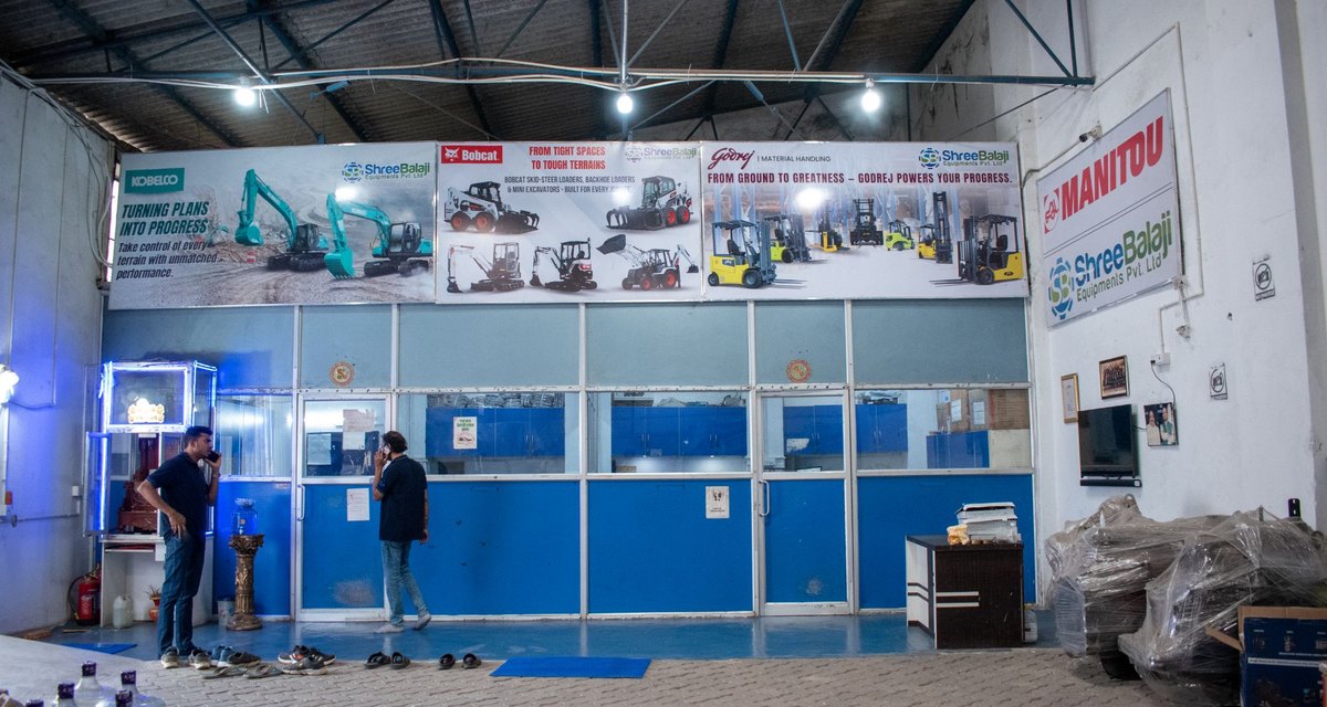 Rental fleet yard &mdash; 100+ machines across 7 categories