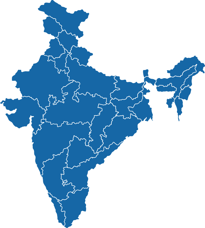 Map of India showing AMC Group locations