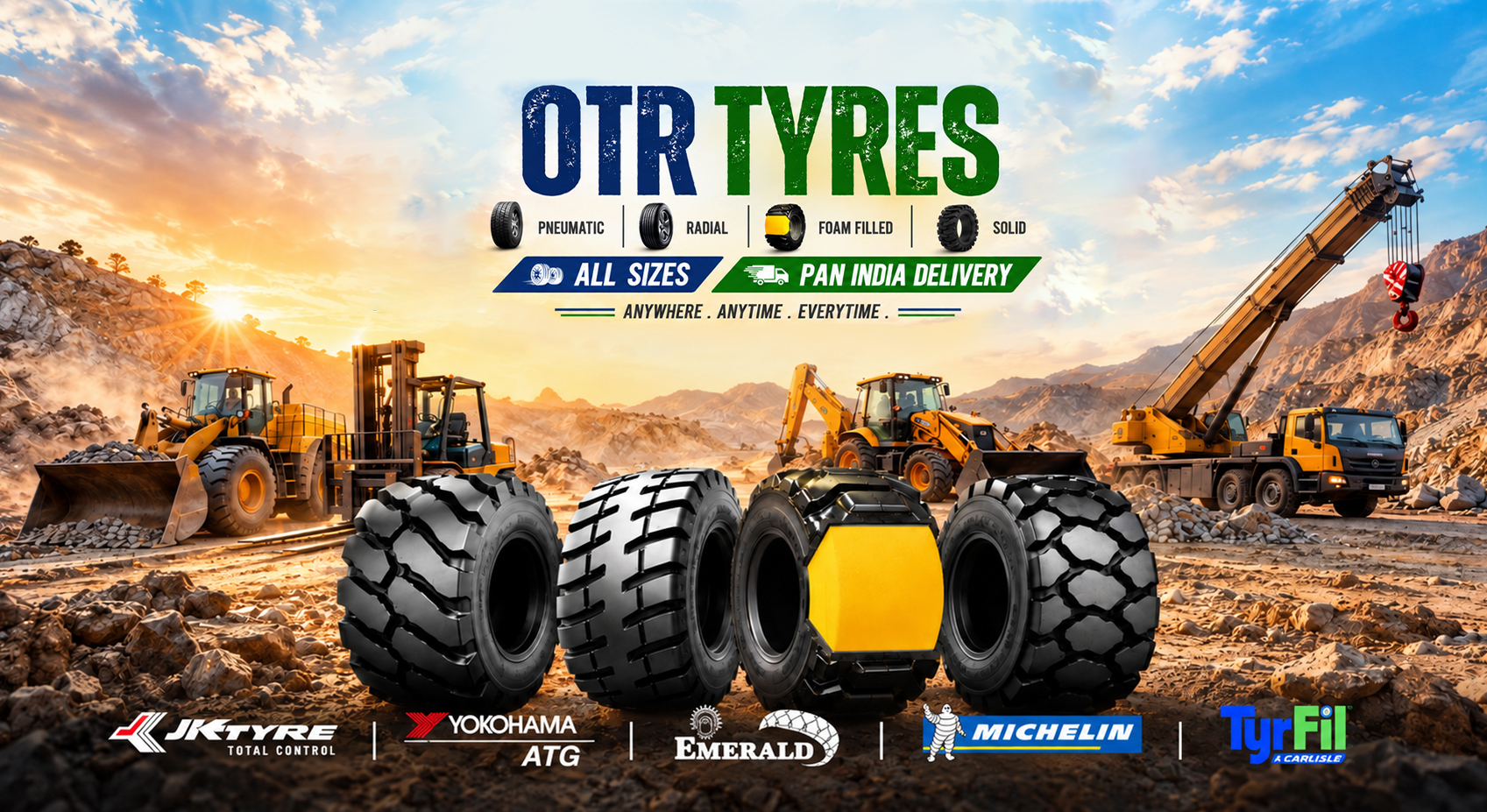 OTR tyres matched to your equipment and terrain.